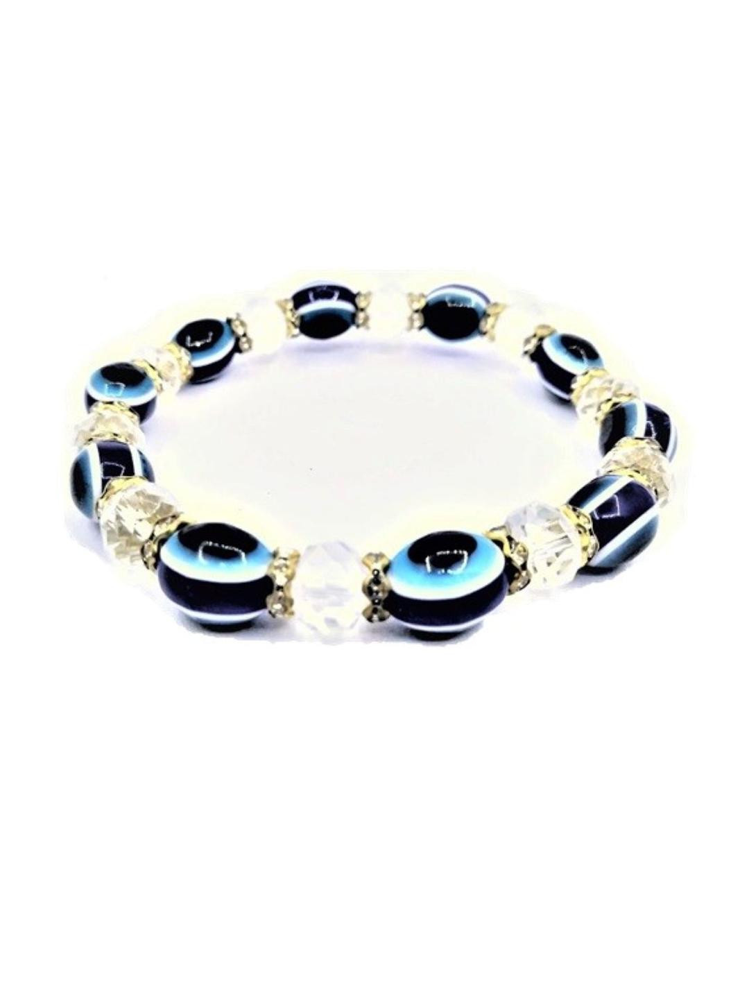 RAVIOUR LIFESTYLE Unisex Evil-Eye Stone Bracelet