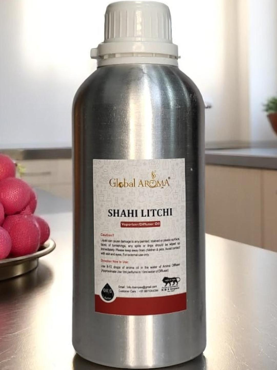 GLOBAL AROMA Silver Toned Shahi Litchi Diffuser Oil 250ML