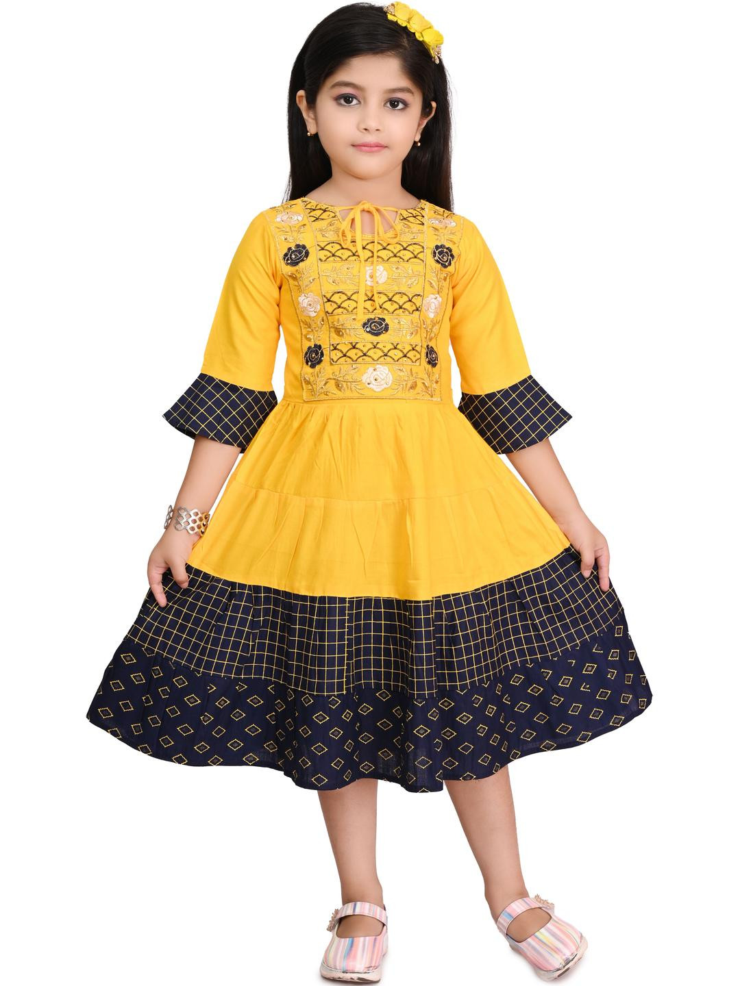 NFashion Girls Yellow Dresses