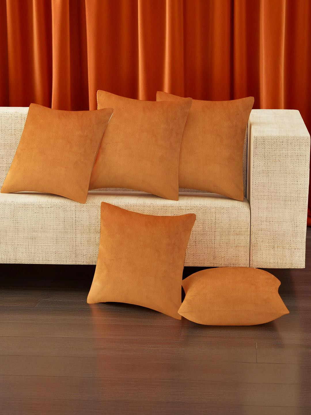 IVAZA Unisex Orange Cushion Covers