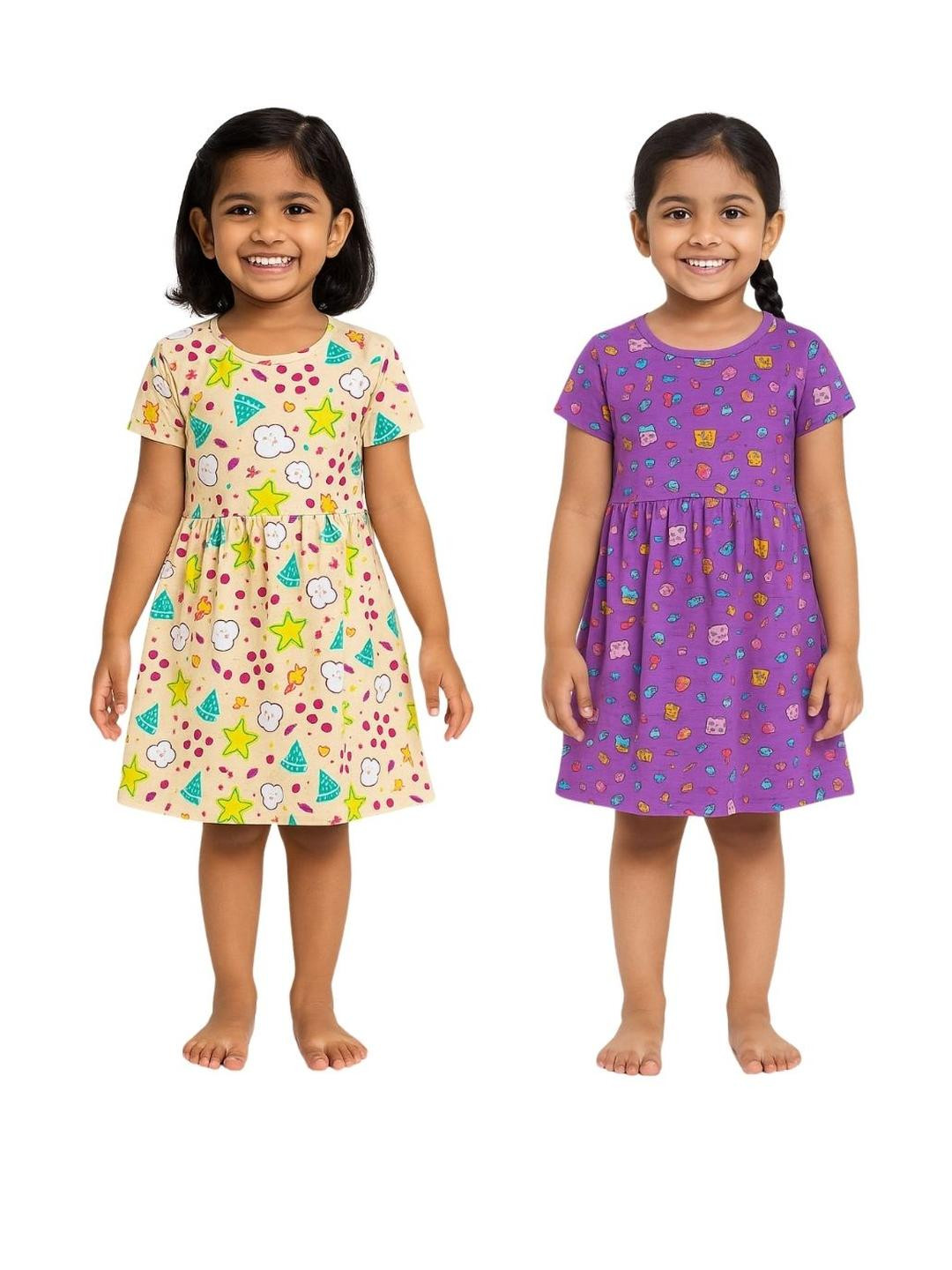 Veecap Girls Cream Dresses