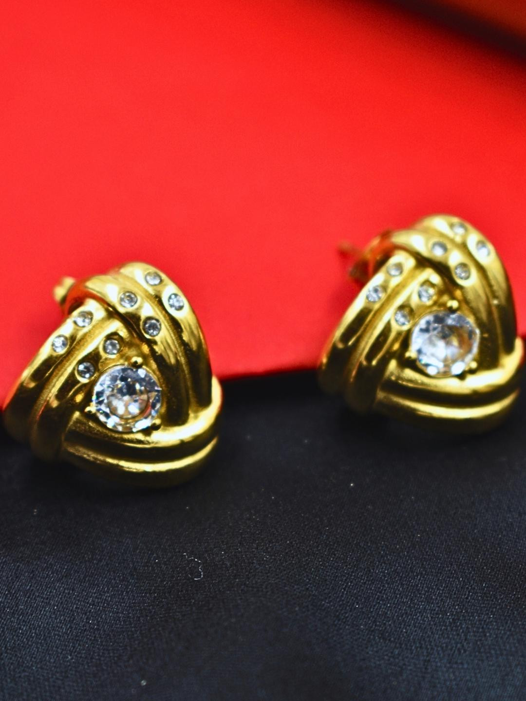 Stainless Steel Anti Tarnish Golden Western Earrings