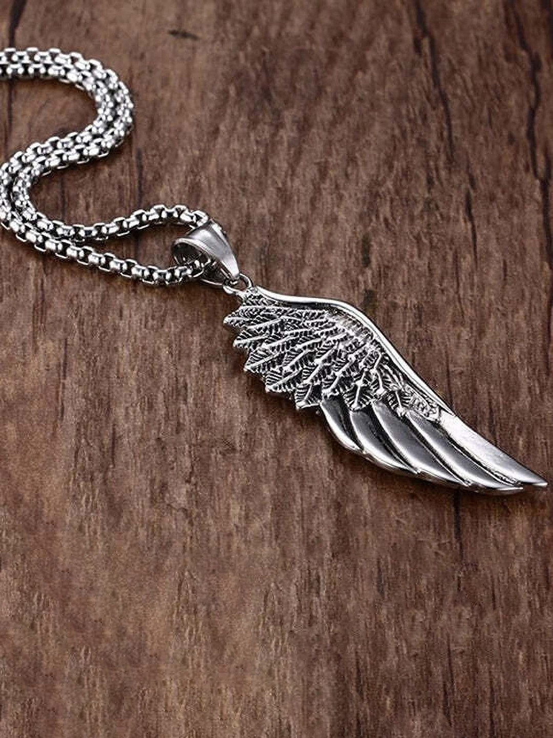 J.S ENTERPRISES Feather Shaped Pendants with Chains
