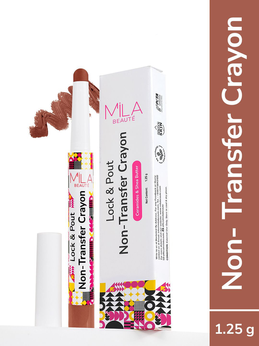 MILA BEAUTE Lock & Pout Matte Crayon Lipstick With Shea Butter - 1.25 g - Not Today