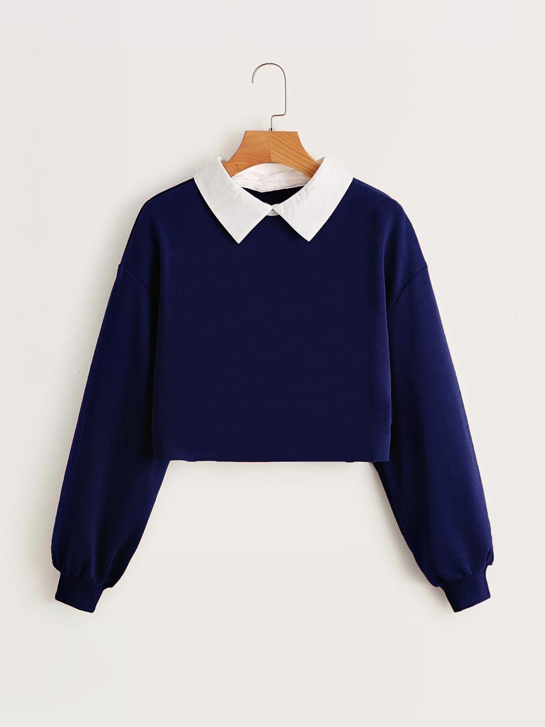 TOXICFASHION Girls Peter Pan Collar T-shirt