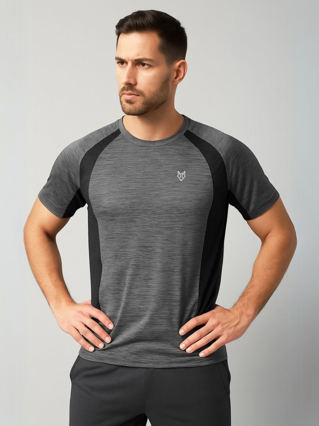 Body Mechanics Colourblocked Moisture Wicking Muscle Fit T-Shirt