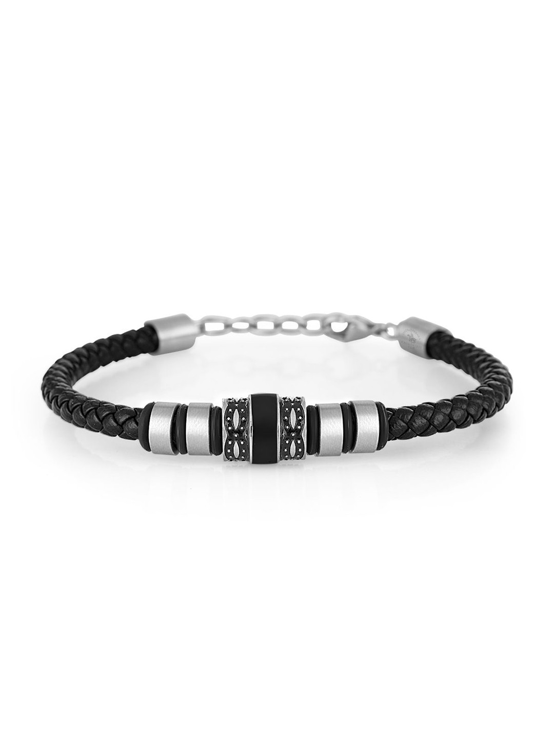 SANTA BARBARA POLO & RACQUET CLUB Men Leather Link Bracelet