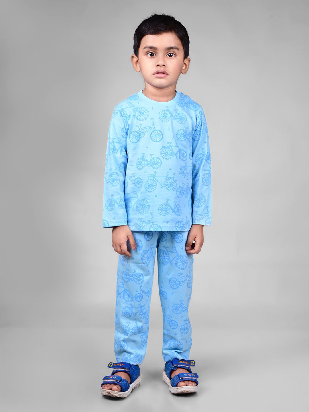 Dear to Dad Boys Printed Pure Cotton T-shirt with Trousers Clothing Set