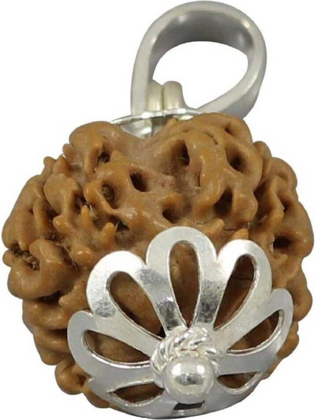 RAVIOUR LIFESTYLE Silver Rudraksha Pendant