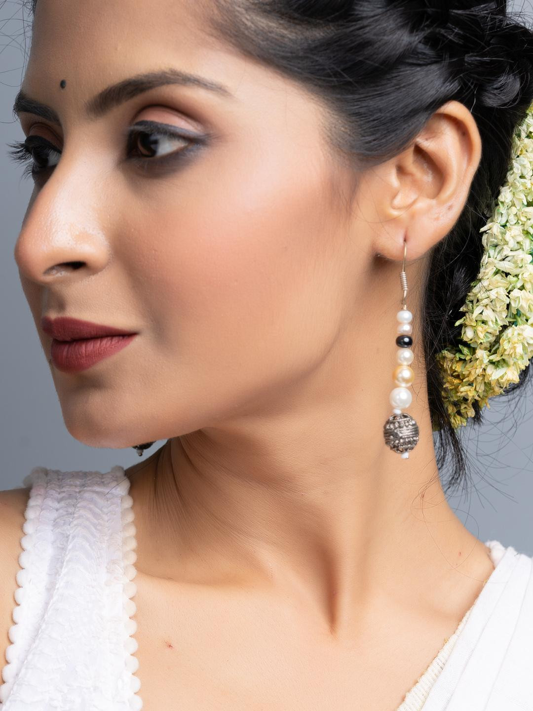 Look and Adorn Fresh Water Shades of Pearl Earrings