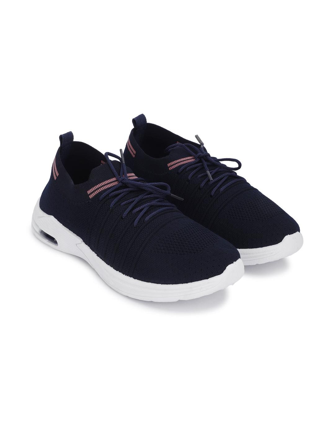 Ango Women Blue Casual Mesh Slip-On With Comfort Insole Round Toe Sneakers