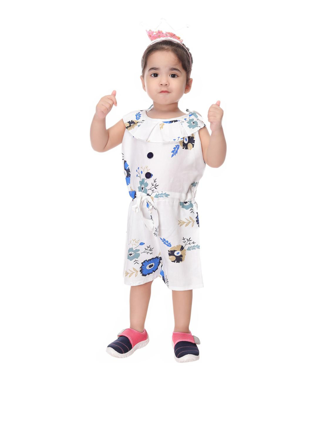 Smuktar garments Girls Blue Jumpsuit