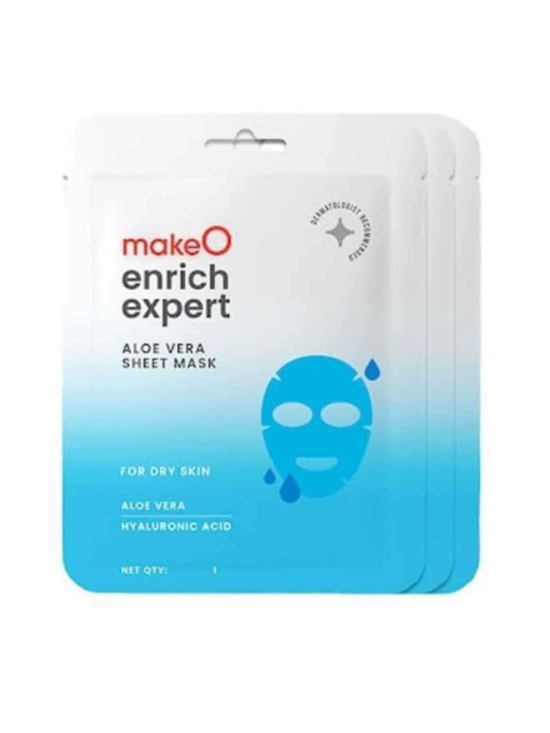 makeo Set Of 3 Enrich Expert Aloe Vera Sheet Mask With Hyaluronic Acid