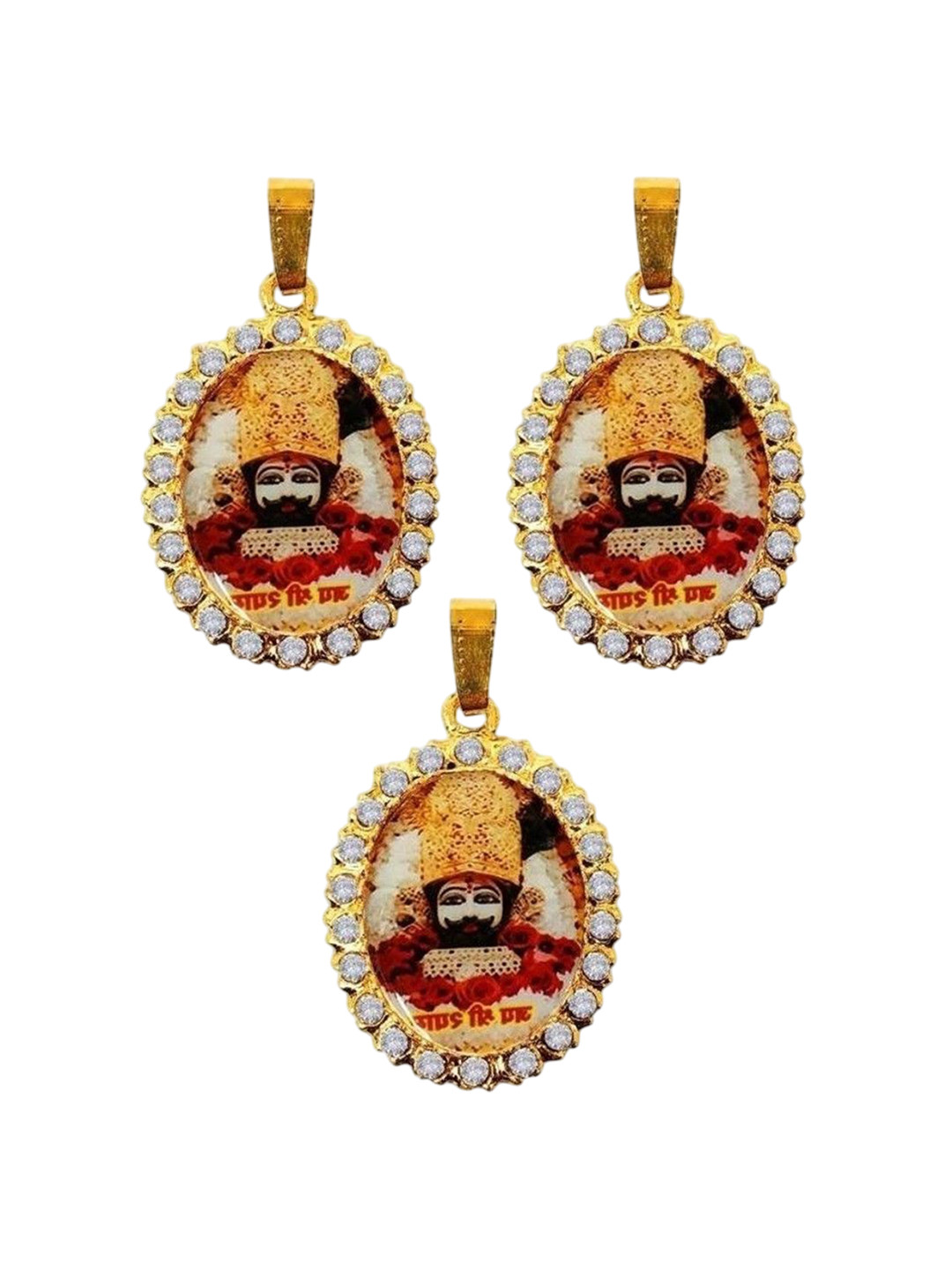 J.S ENTERPRISES Gold-Plated Circular Pendants