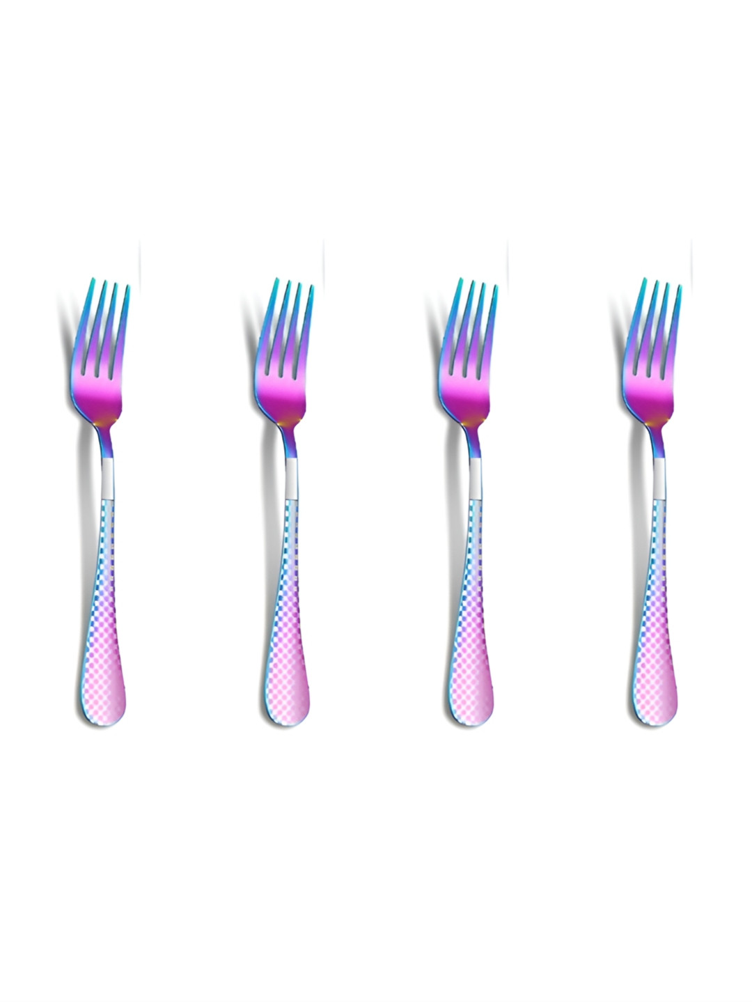 Myntra Elegant Homes Purple Stainless Steel Serving Fork