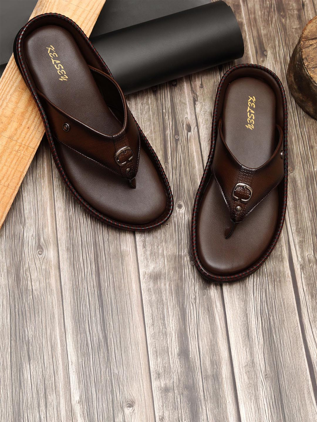 Kelsey Men Textured Slip On Comfort Sandals