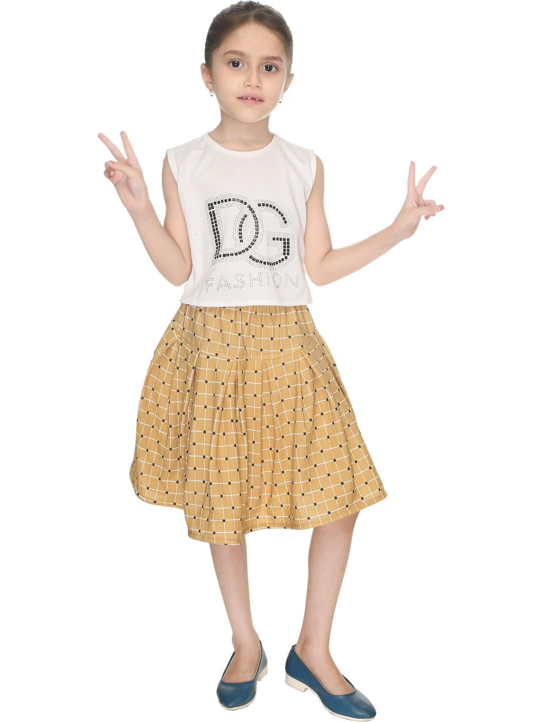 Smuktar garments Girls Yellow Dresses
