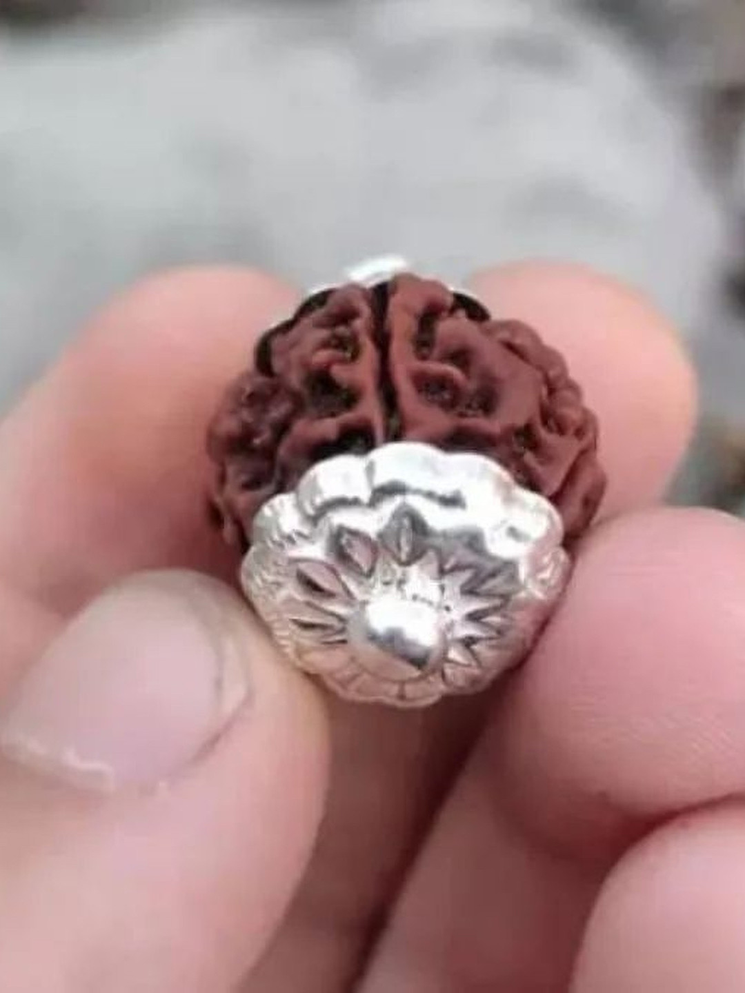 GenZcomplex Unisex Set Of 40 Silver Plated 4 Mukhi Rudraksha Pendants