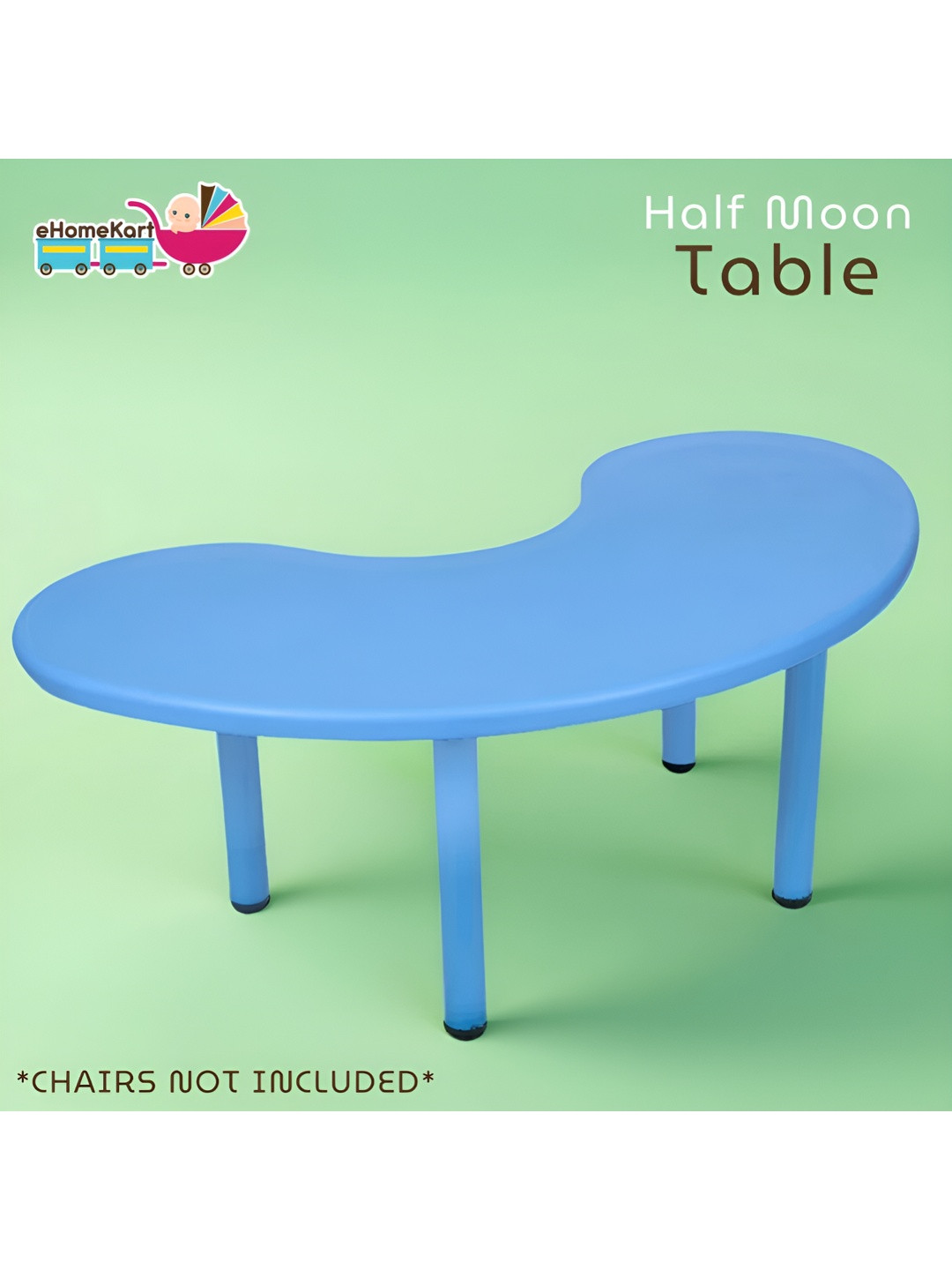 Ehomekart Kids Half Round Moon Shape Study Table
