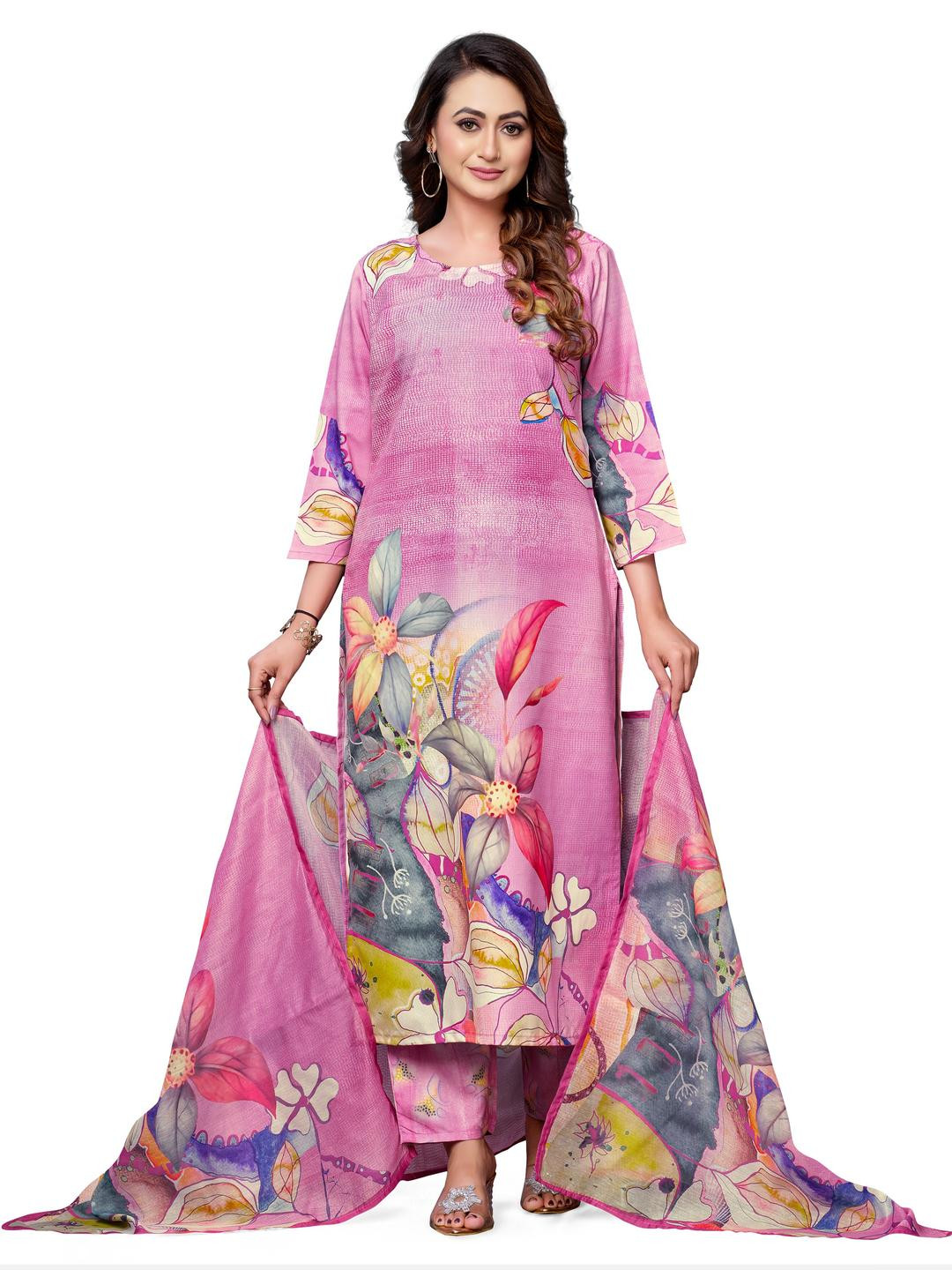 PARVOTSAV Women Pink Kurta Sets