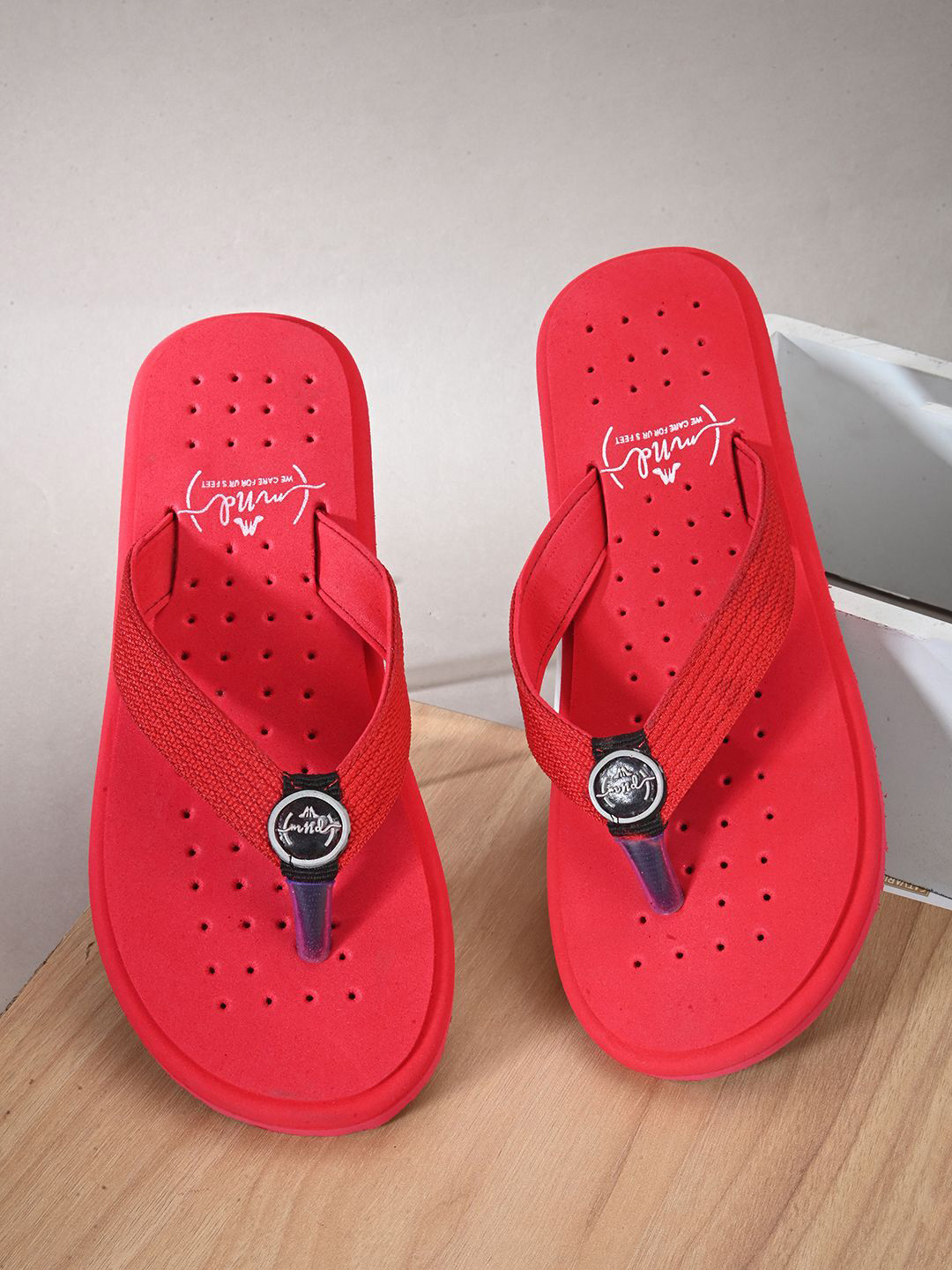 blue pop Women  Thong Flip-Flops