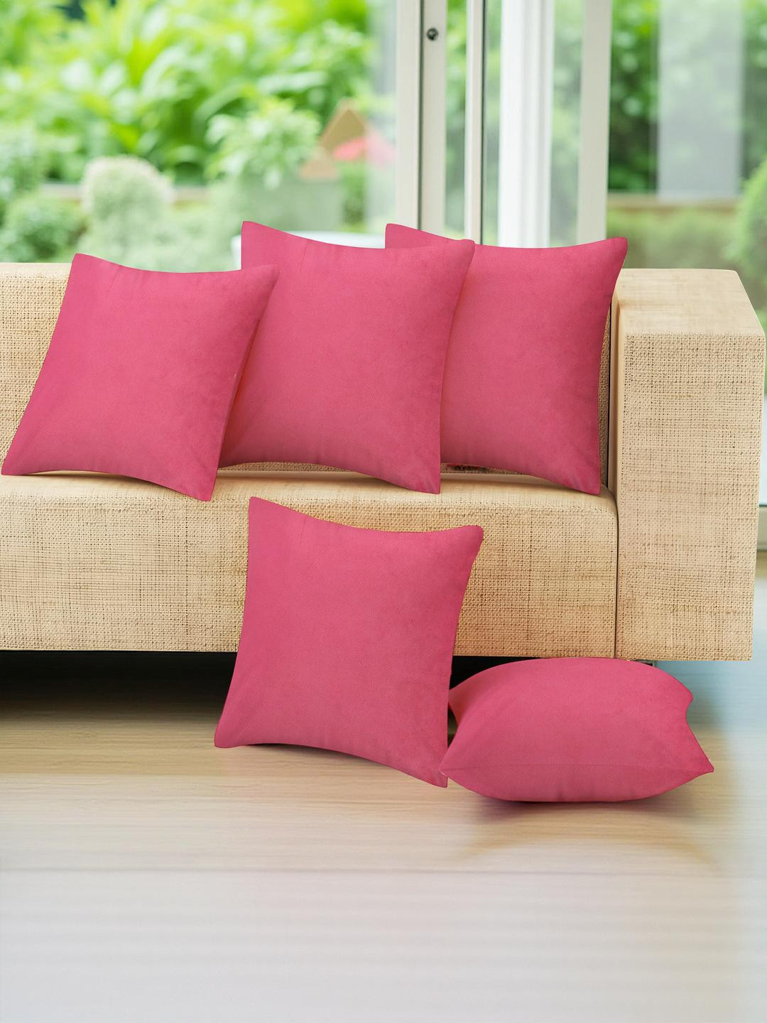 IVAZA velvet cushion cover set of 5