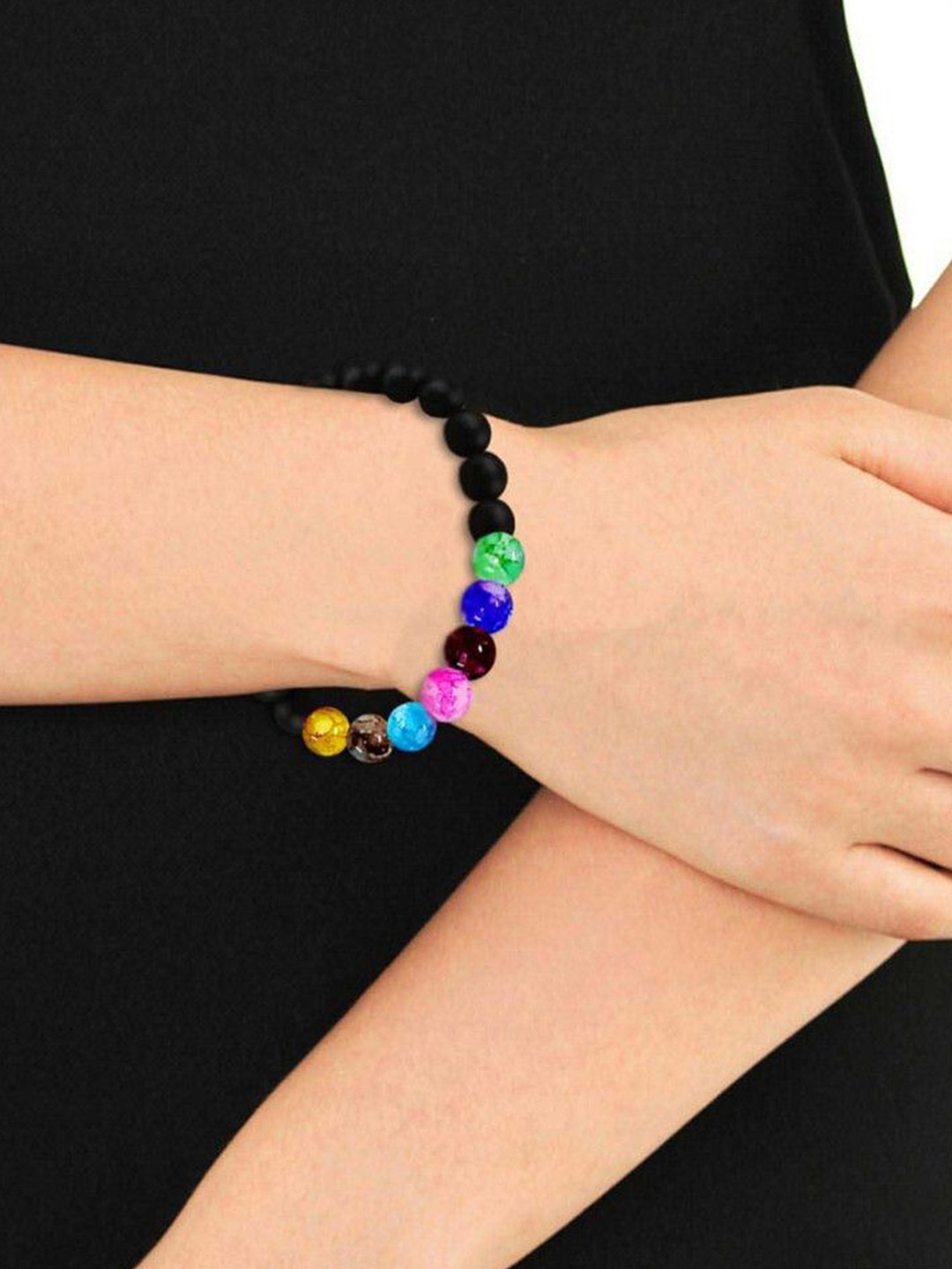 Ringzinnie Unisex Stainless Steel Chakra Moti Bracelet