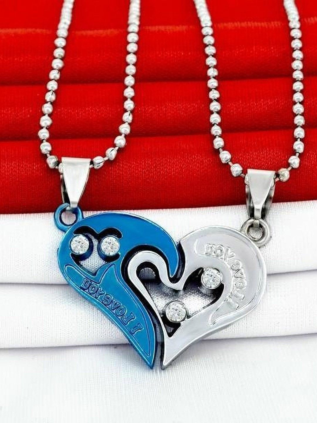 J.S ENTERPRISES Teeragaj Unisex Western Heart Shaped Pendants with Chains