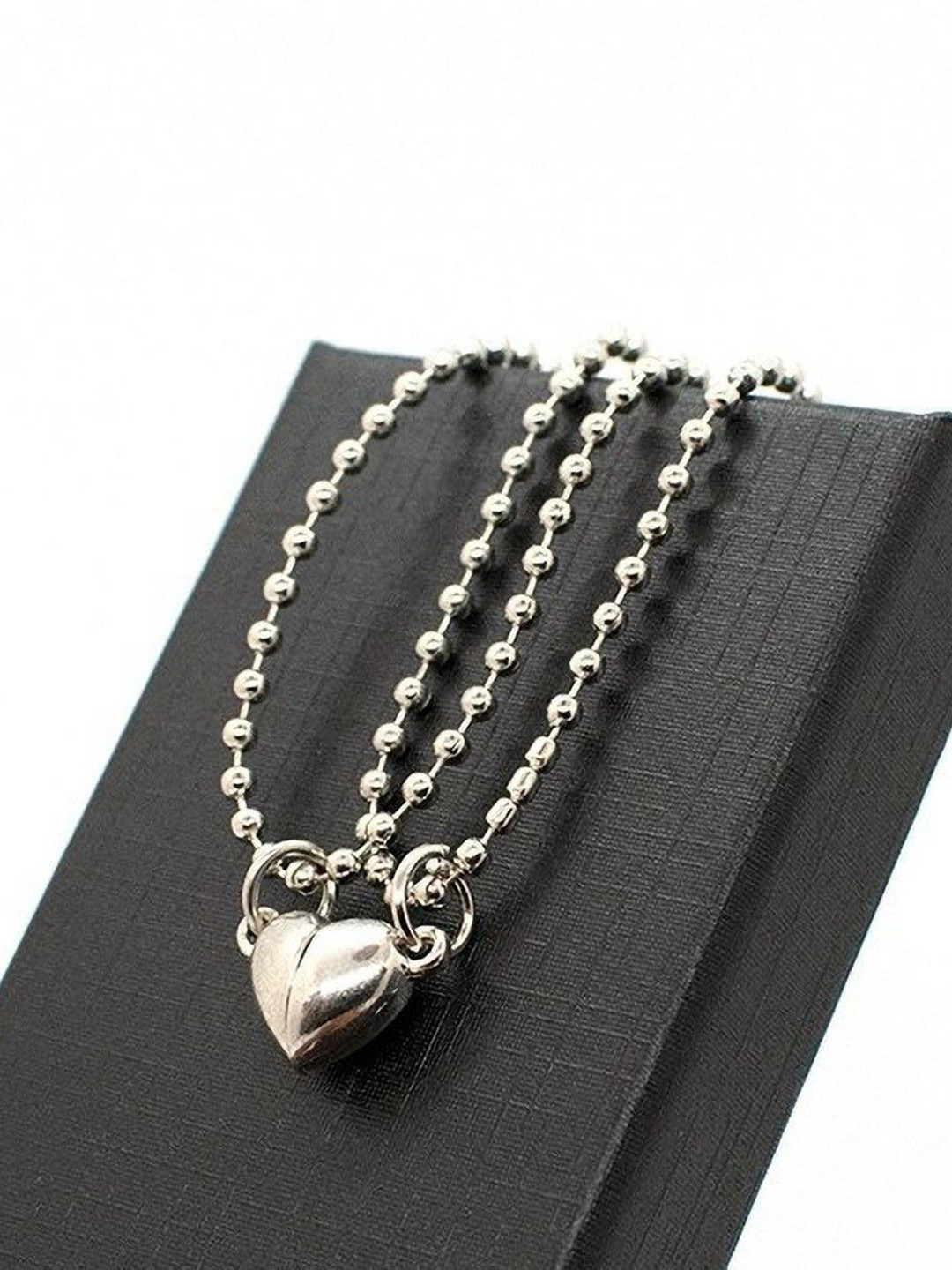 J.S ENTERPRISES Silver Toned Pendants & Ring Jewellery Set