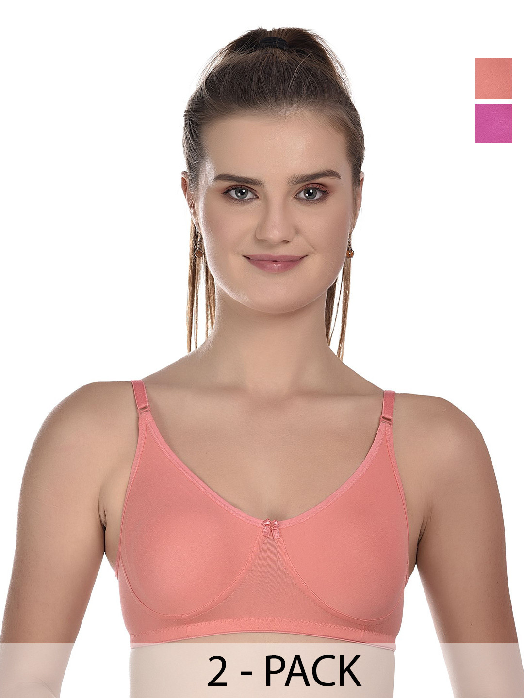 Viral Girl Pack Of 2 Women Full Coverage Seamless T-shirt Bra