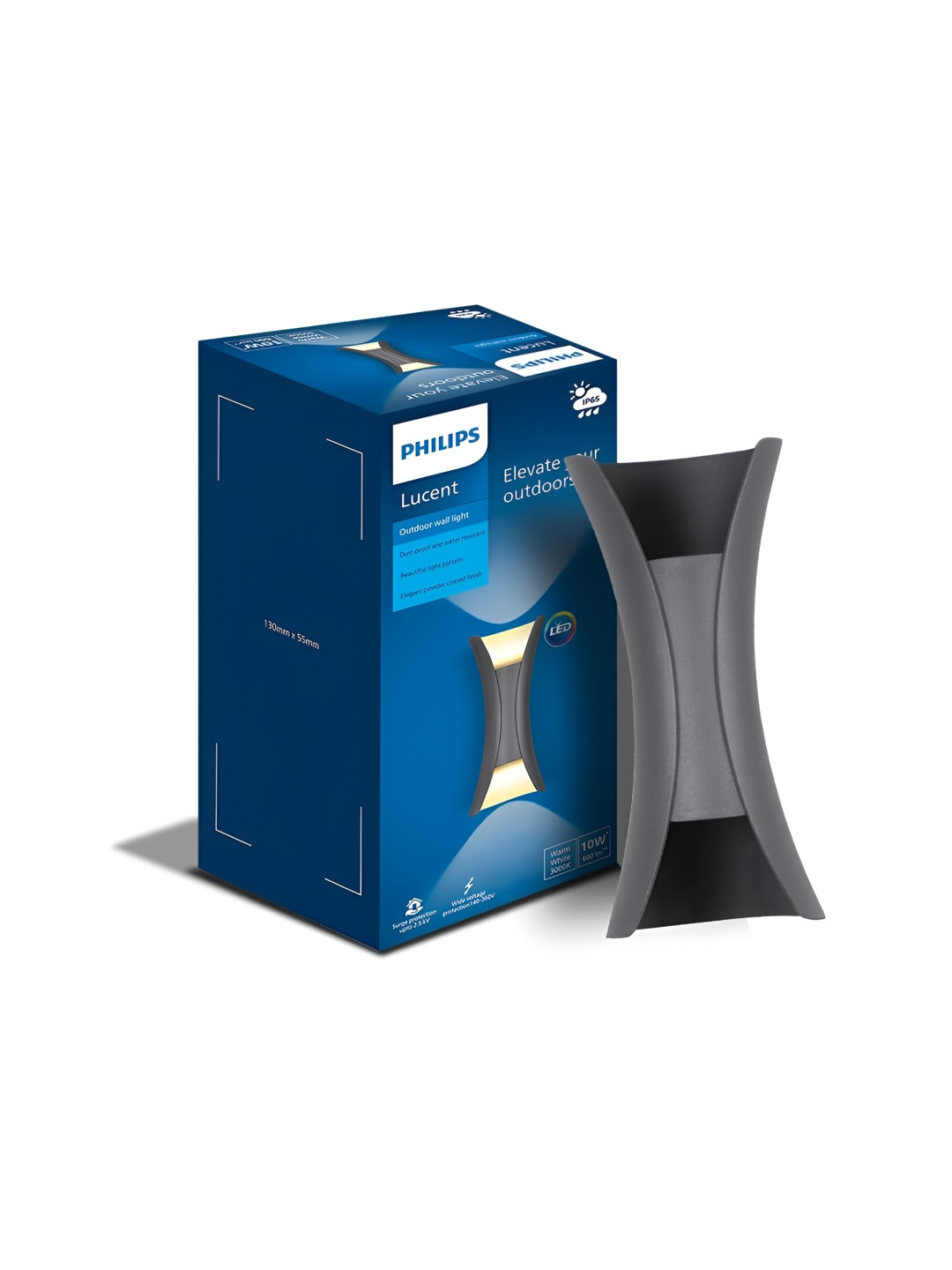 Philips Grey Aluminium Wall Lamp