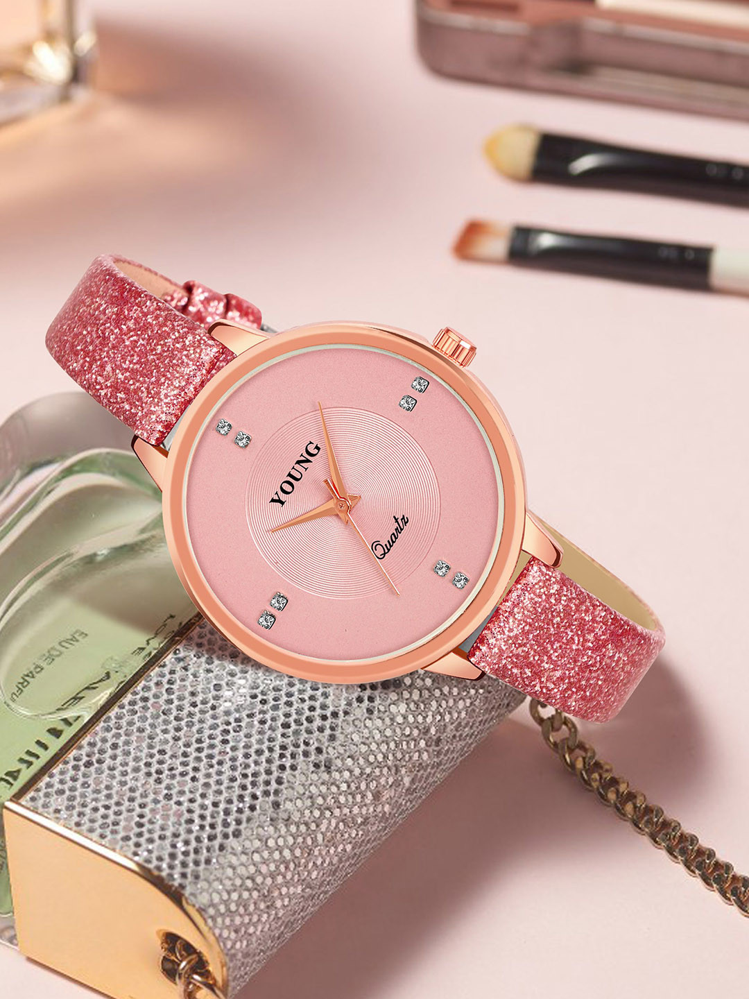 Kool Kidz Girls Embellished Dial & Straps Analogue Watch Analogue YM 805 PK