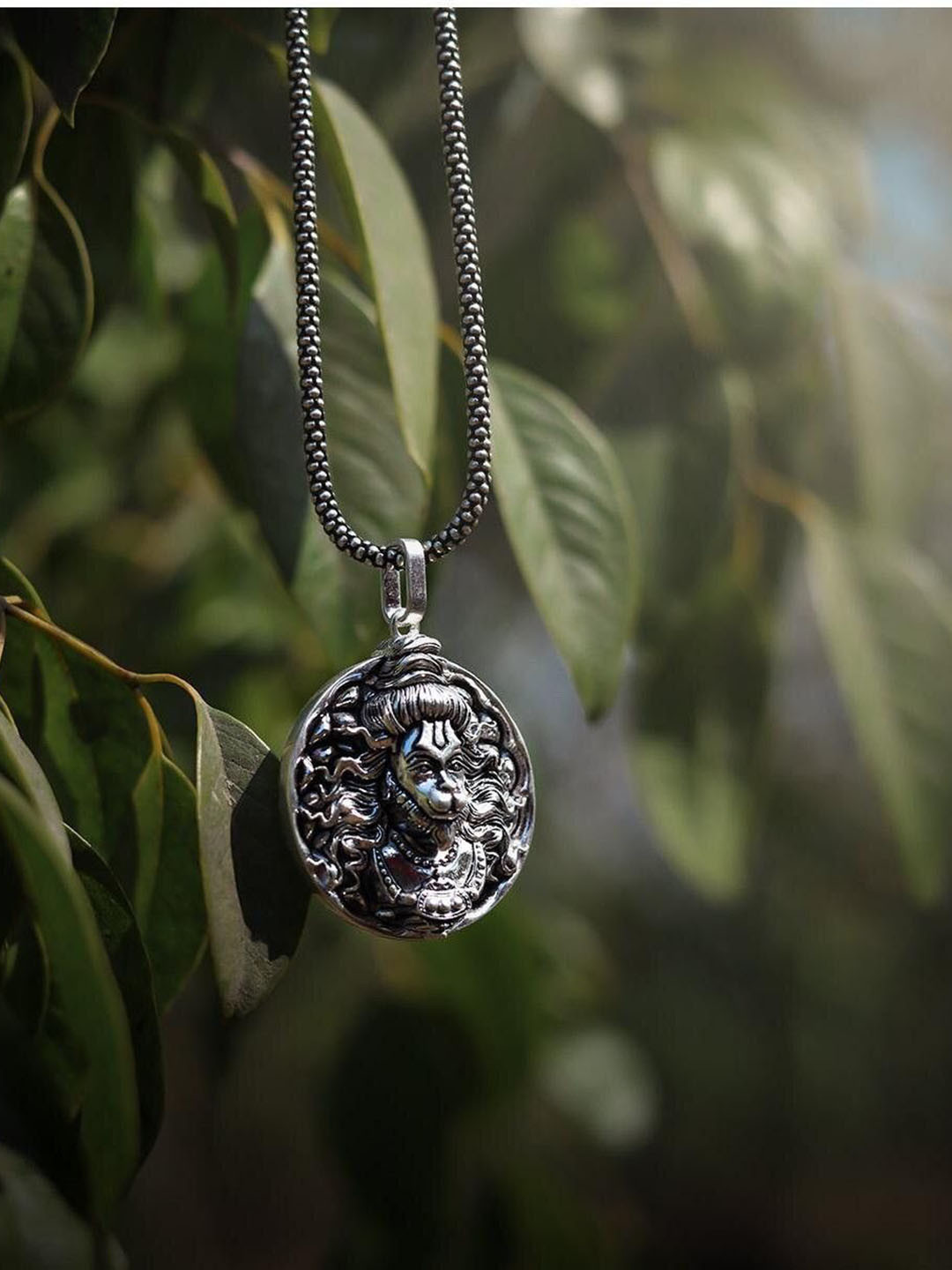 J.S ENTERPRISES Teeragaj Unisex Hanuman Ji Pendant with Chain