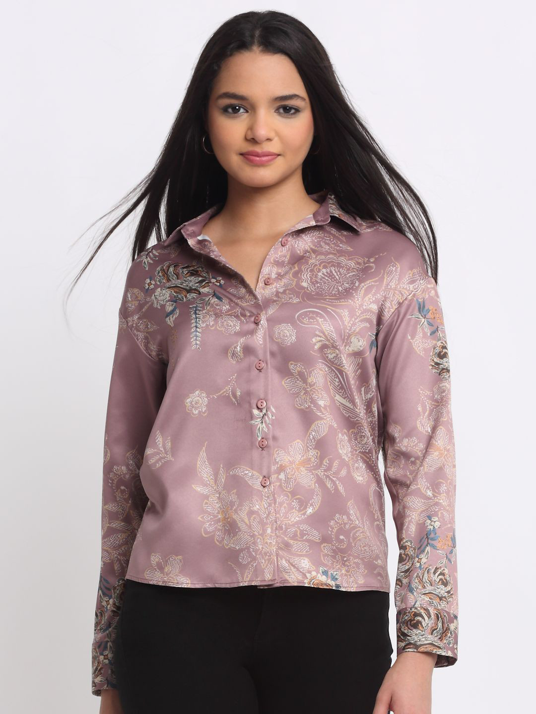 SHAYE Relaxed Floral Printed Relaxed Fit Casual Shirt