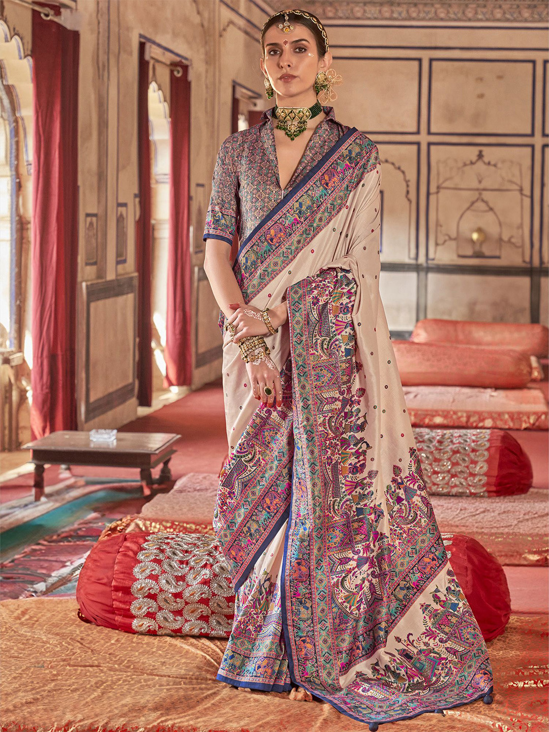 elora Wthnic Motifs Woven Design Banarasi Saree