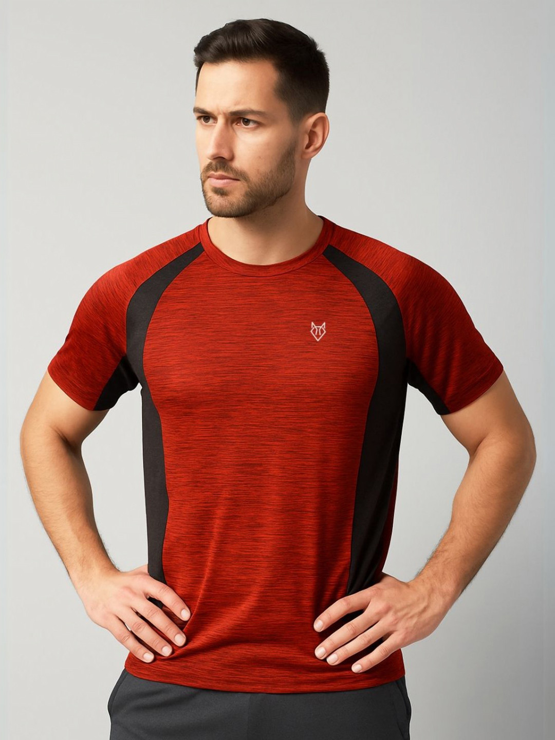 Body Mechanics Colourblocked Moisture Wicking Muscle Fit T-Shirt