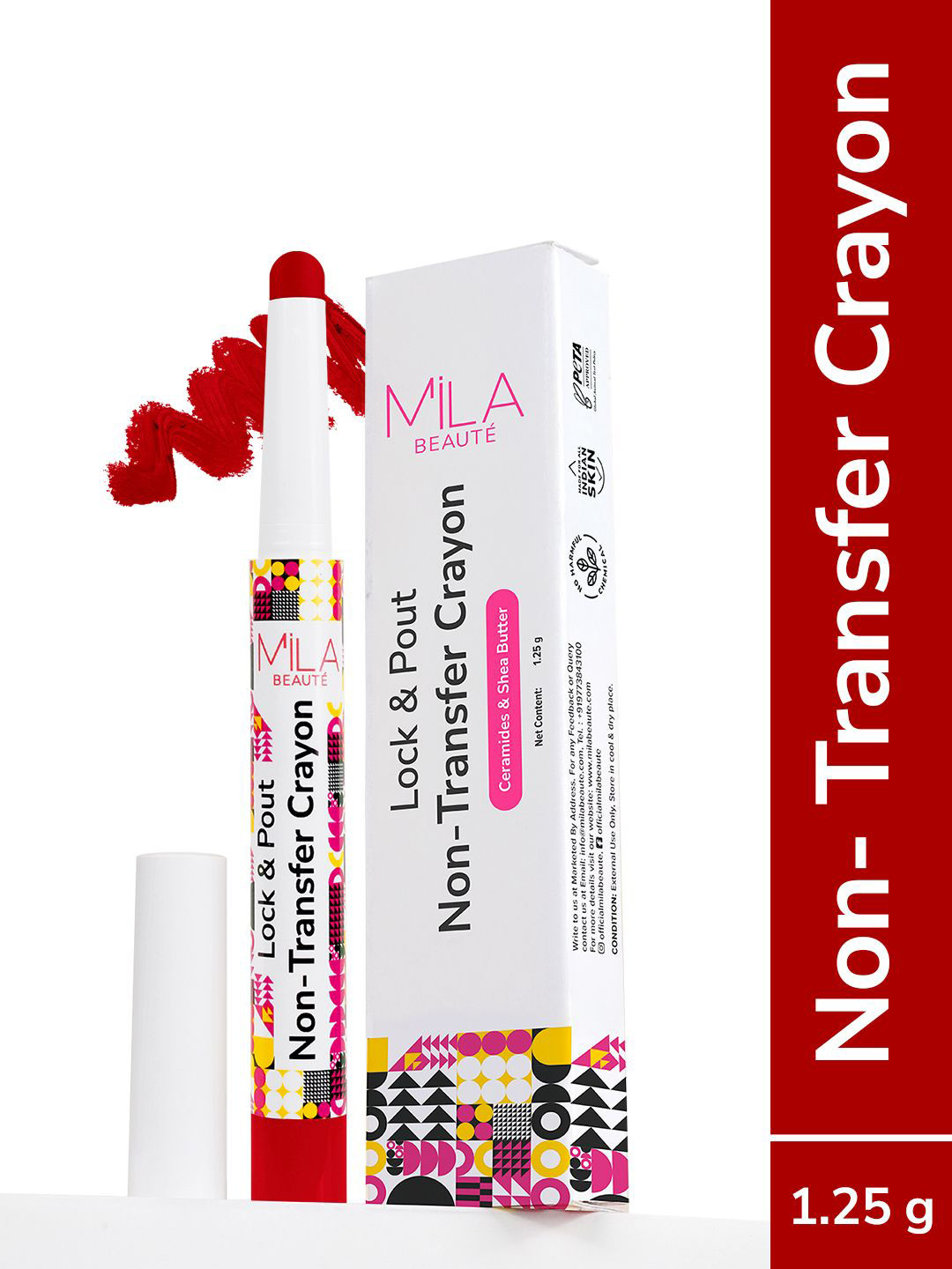 MILA BEAUTE Lock & Pout Matte Crayon Lipstick With Shea Butter - 1.25 g - Bye For Now