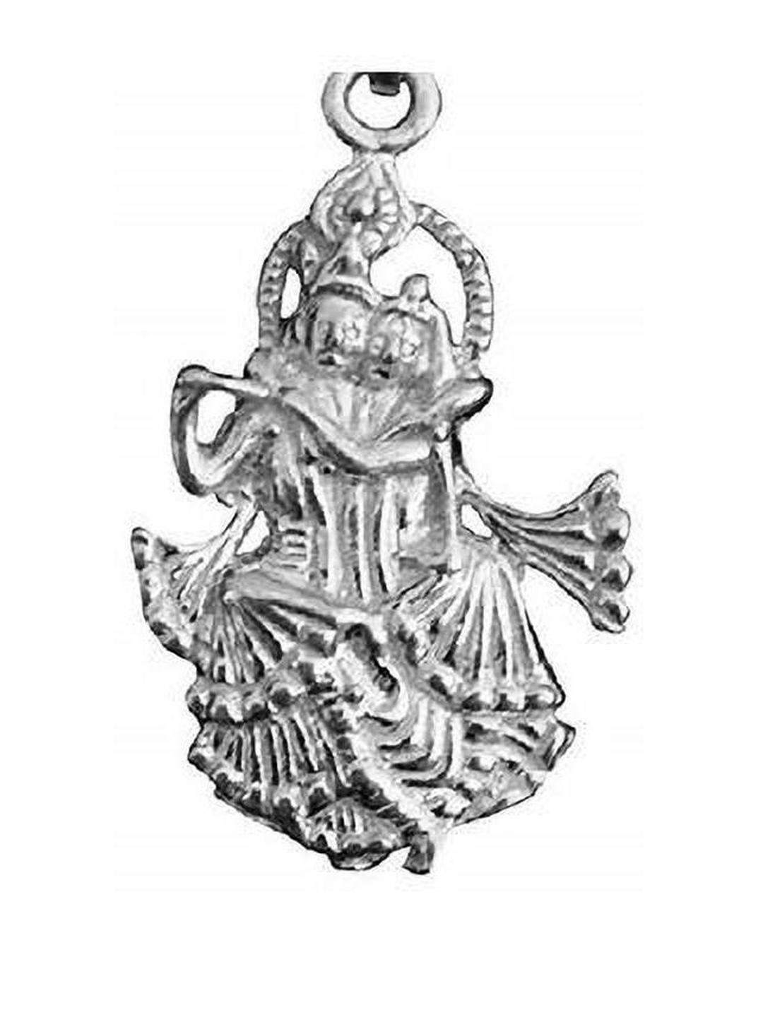 RAVIOUR LIFESTYLE Radha Krishna Silver-Plated Pendant