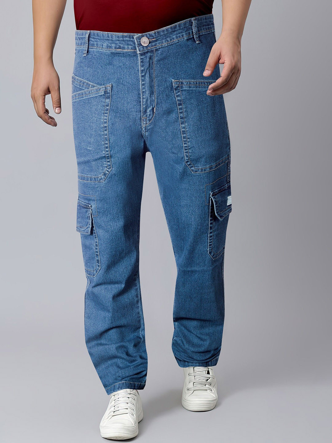 RIG BONE Men Comfort Boyfriend Fit Low-Rise Clean Look Heavy Fade Stretchable Jeans