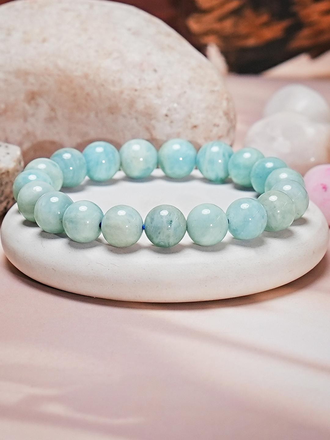 Gemsmantra Unisex Premium Aquamarine Bracelet