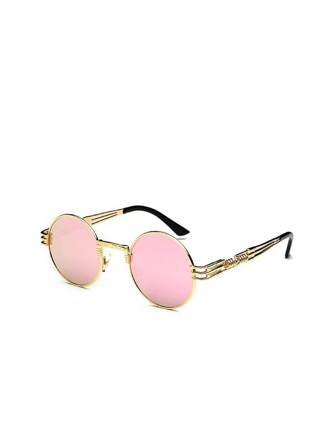 AUGEN Unisex Pink Lens Round Sunglasses WIth UV Protected Lens TS-SG-02-C5