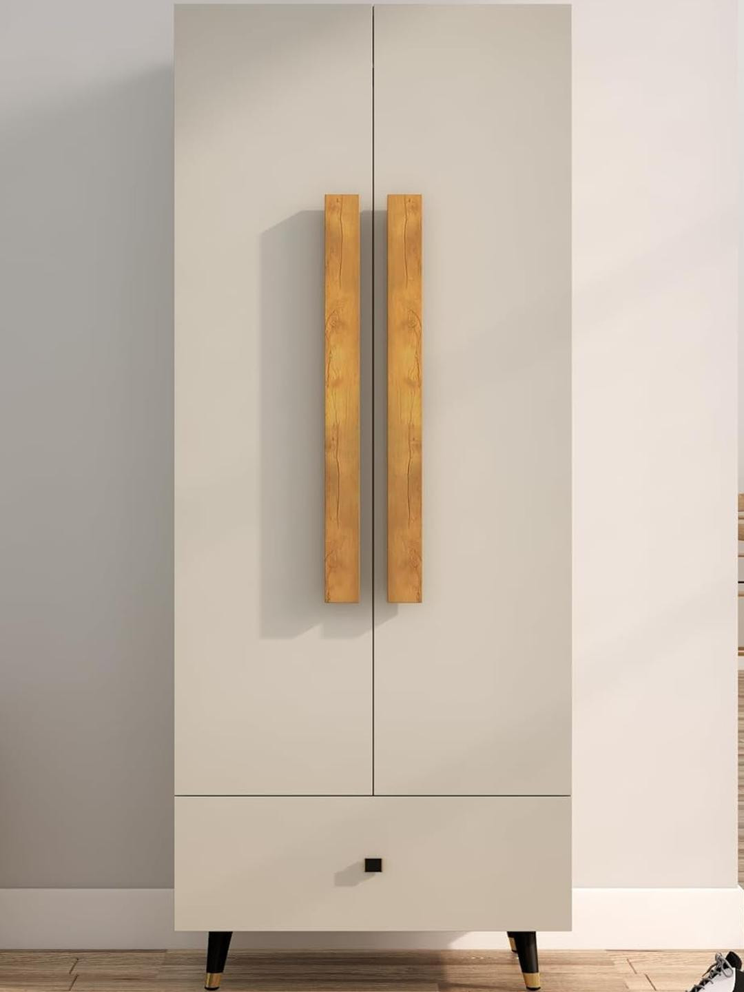 HEXA RED White Wardrobe for Bedroom With Door & Shelves Wardrobe