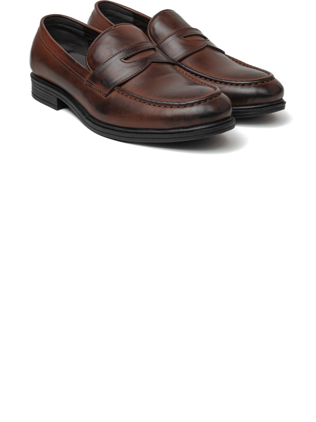 Bold Bunny Leather Wiggins Loafers For Men (Tan , 8)