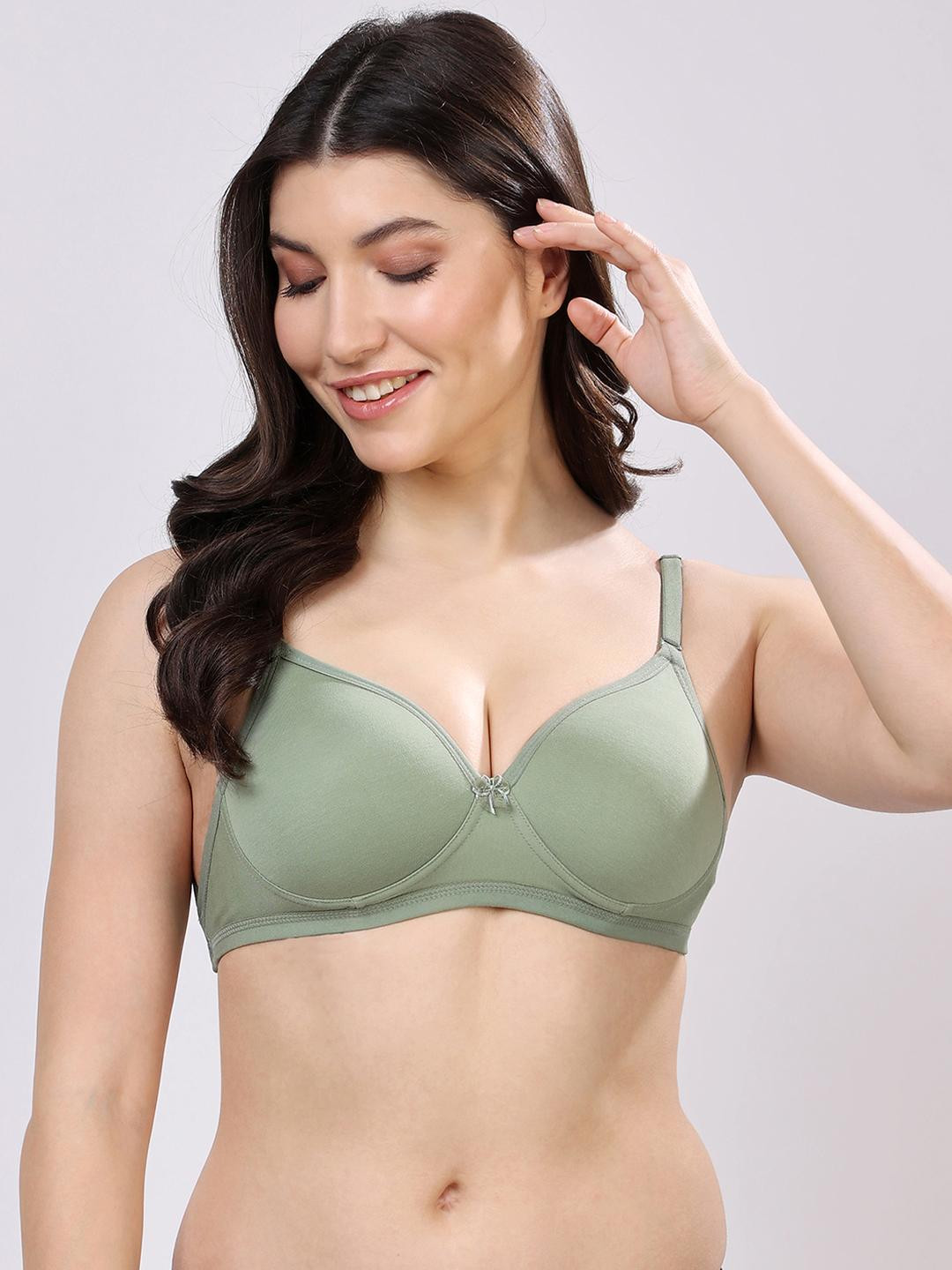 Floret Non-Wired Seamless Transparent Straps Padded Backless T-Shirt Bra