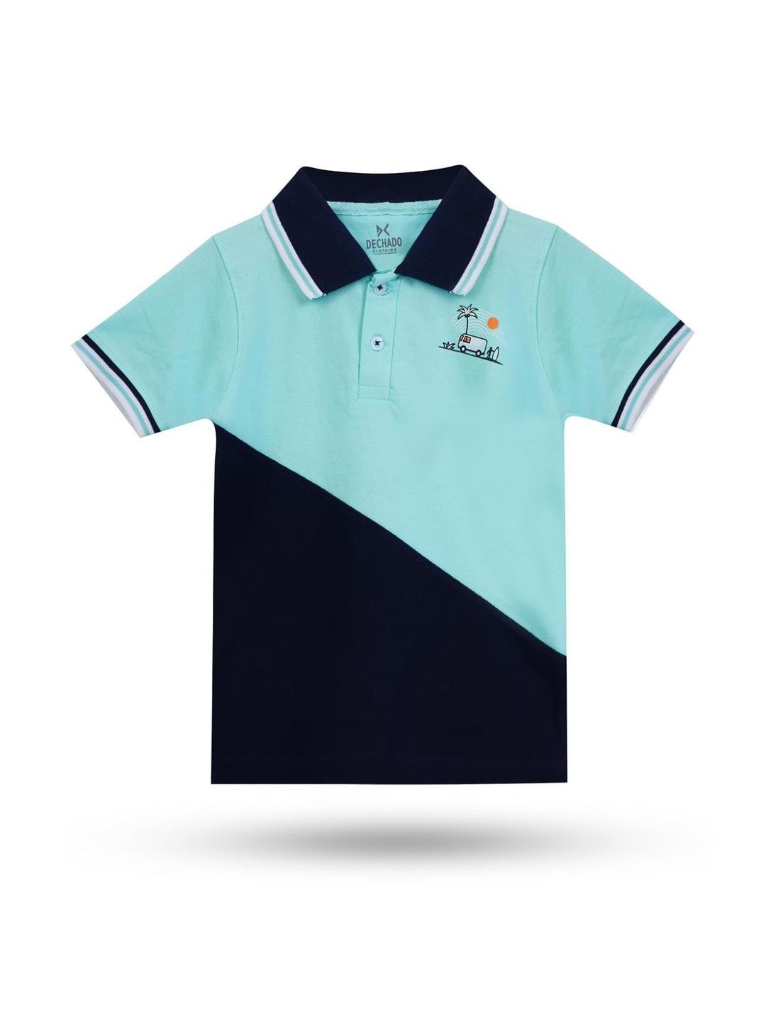 Dechado Boys Polo Collar Cotton T-shirt