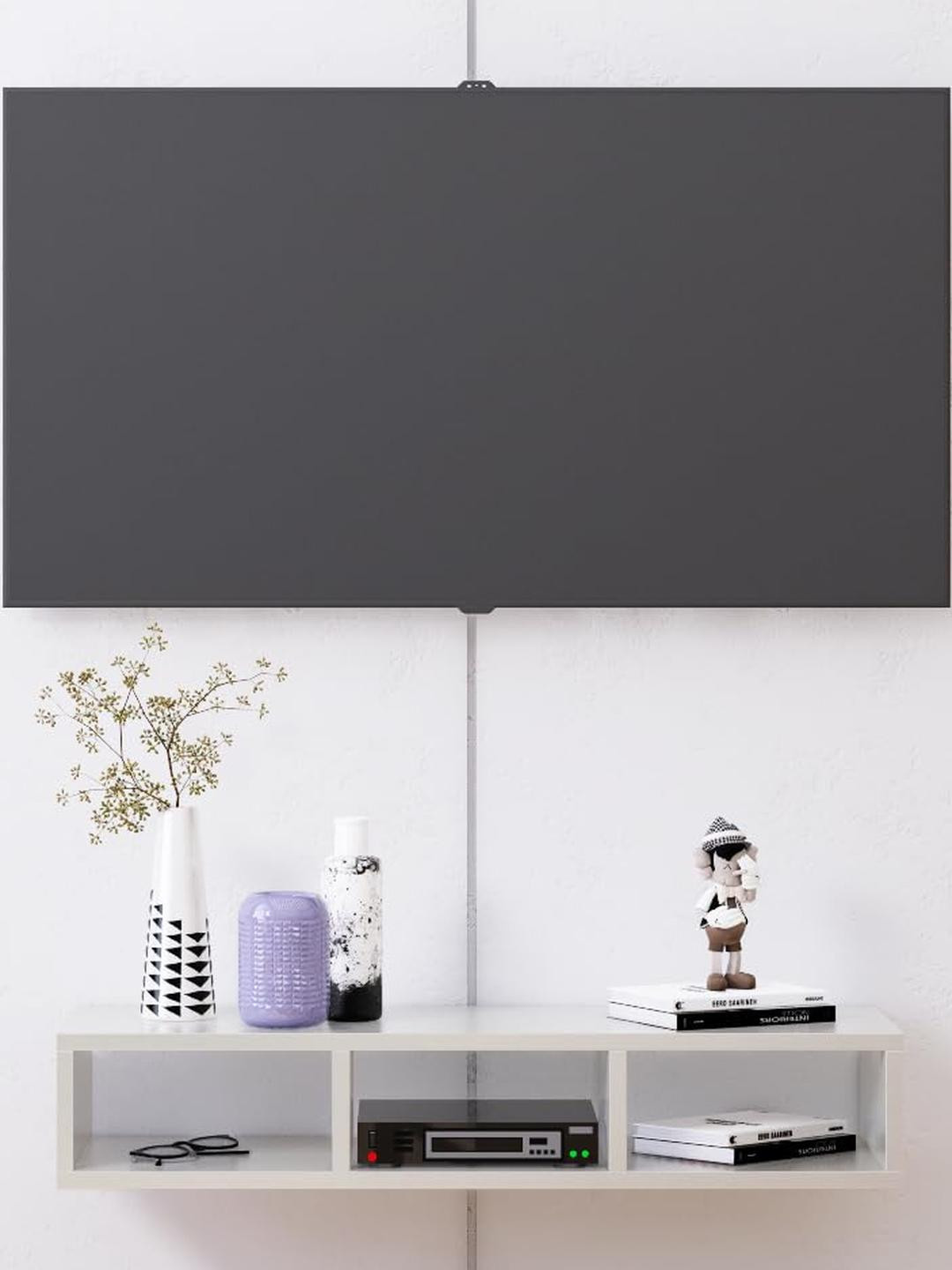 HEXA RED White Wall Mounted TV Unit Cabinet with Storage