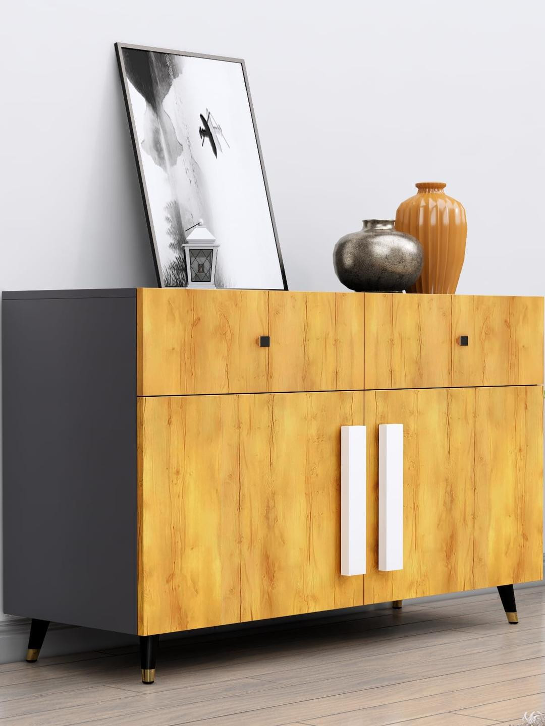 HEXA RED Engineered Wood Multipurpose Storage Cabinet