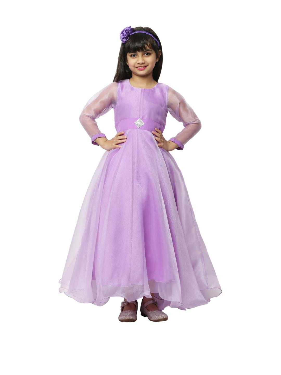 Shahina Fashion Girls Self Design Fit & Flare Party Dress