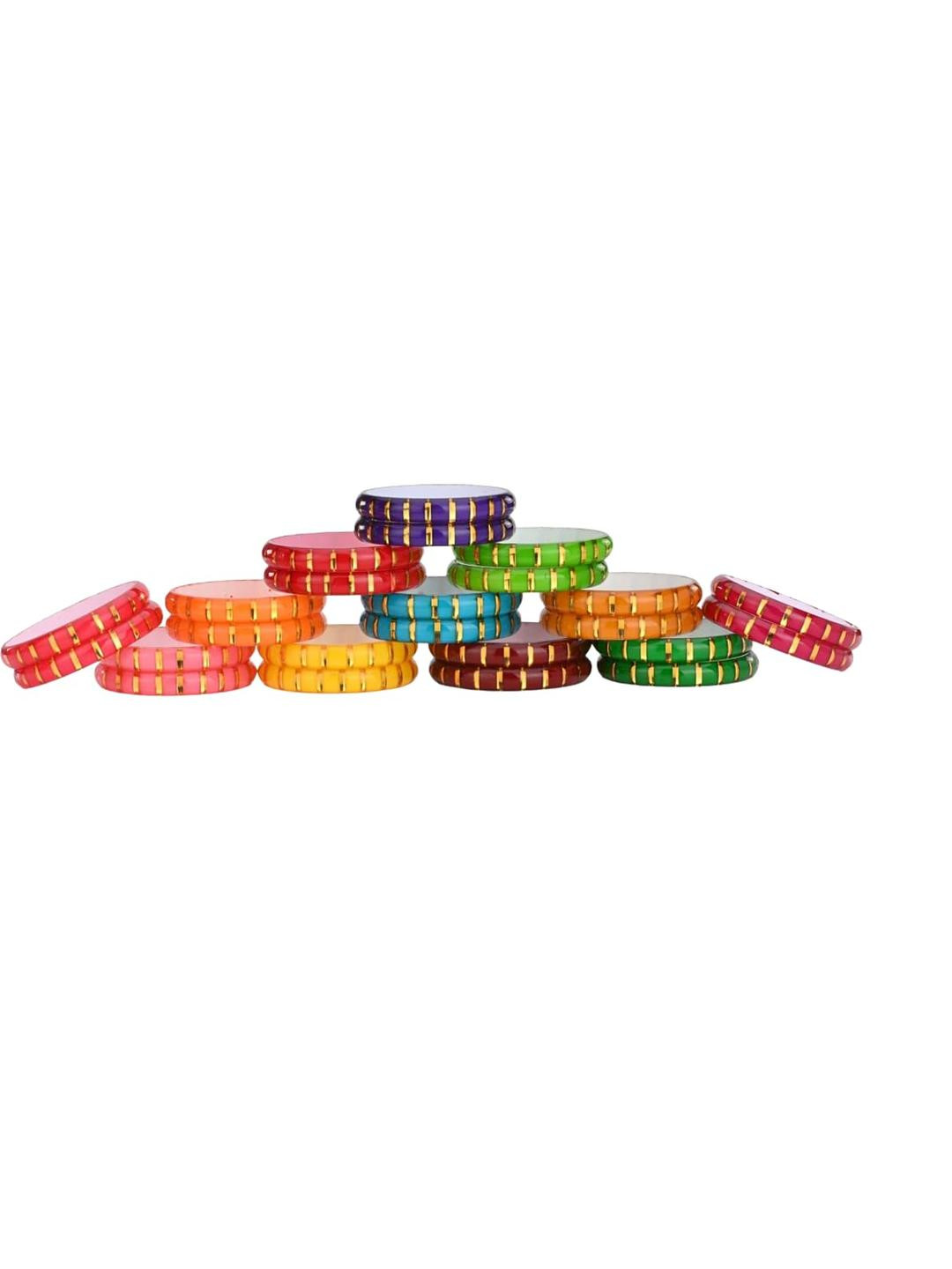 1ST TIME Multi Pack of 24 Plastic Traditional Bangles