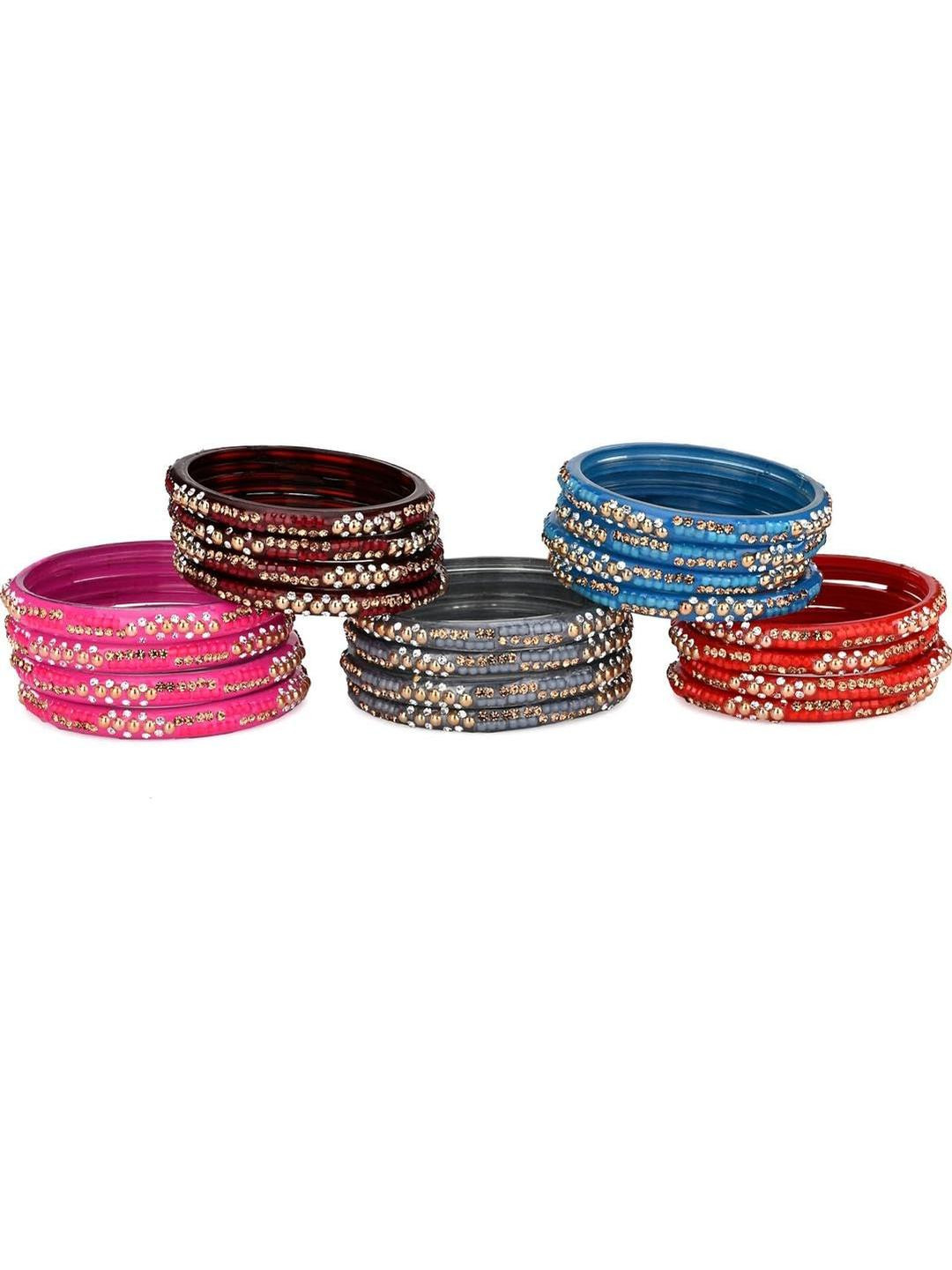 1ST TIME Women 20 Piece Multicolour Alloy Bangles